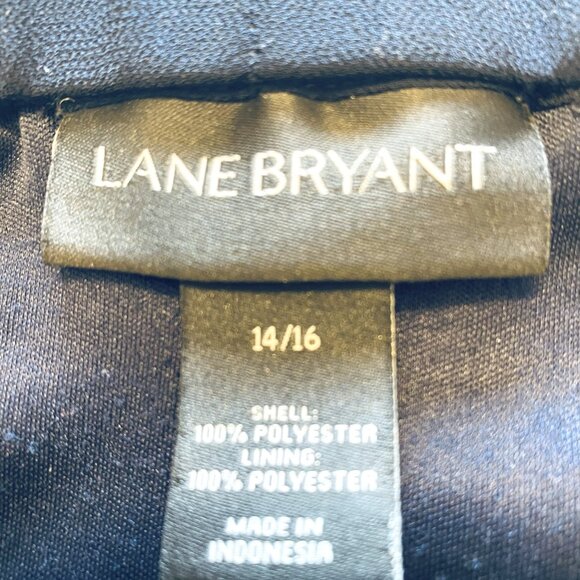 Lane Bryant Women's Maxi Skirt Size14/16 Navy and White Flowers Lined Flowy - Picture 9 of 13